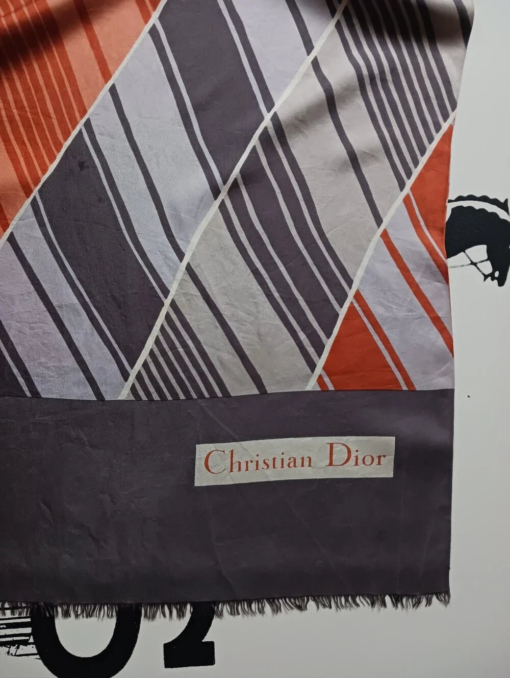 Vintage Christian Dior Silk Scarf 66 